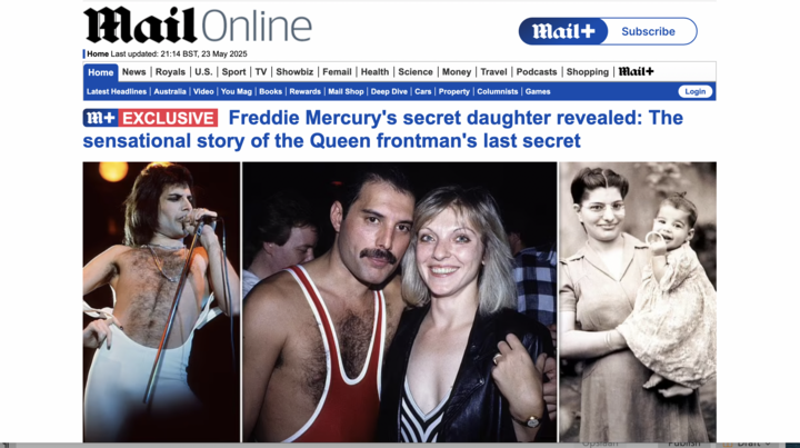 Nieuwe biografie onthult: “Freddie Mercury had een geheime dochter” | GVA